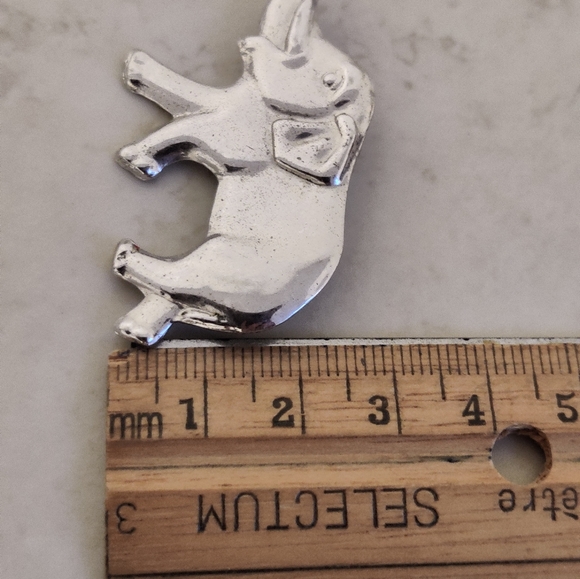 Coro Craft Elephant Pin Trunk Up Sterling Silver Vintage 40s - Picture 6 of 12